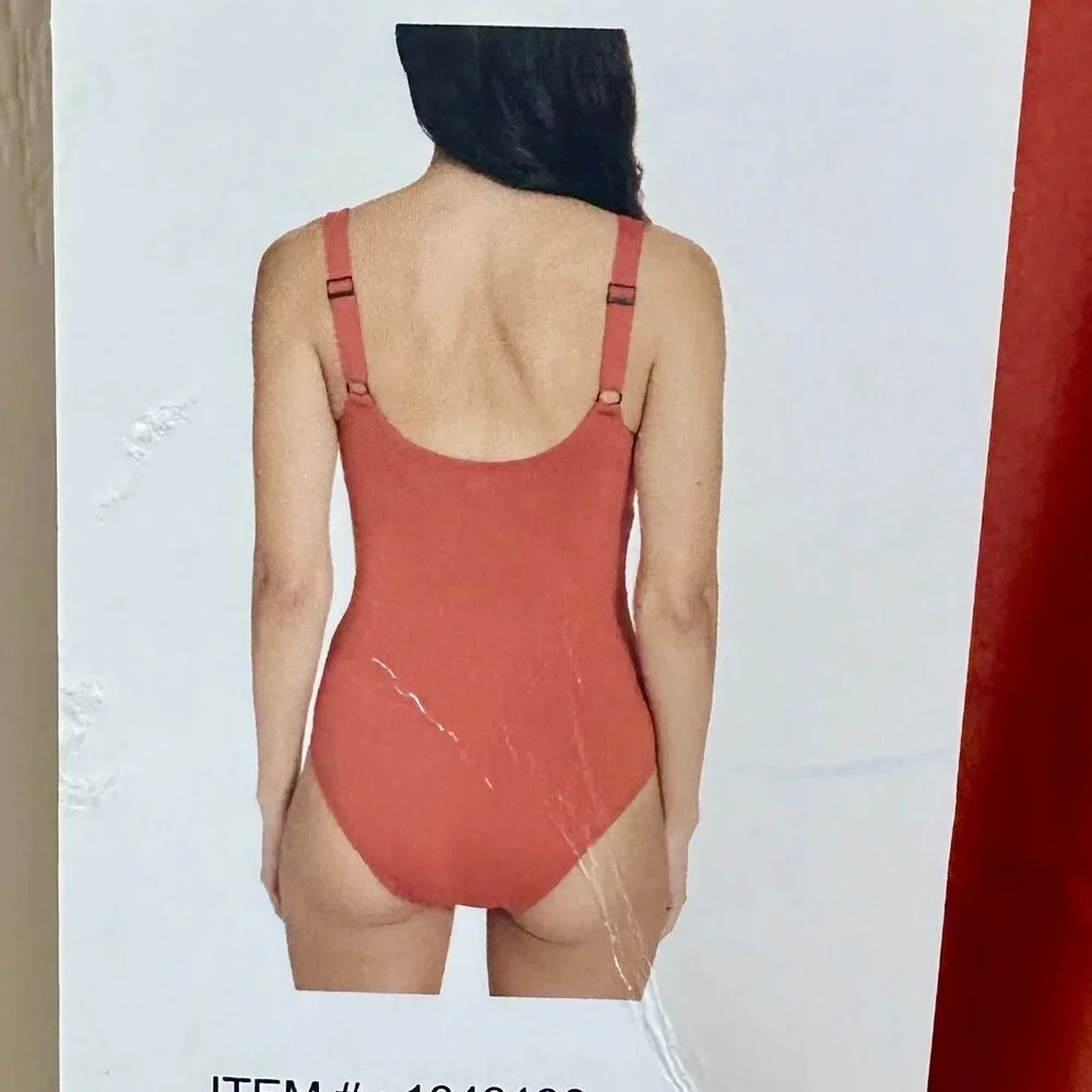 DKNY Women's One Piece Swimsuit Size L Bathing Suit Travel Beach Vacation (NEW) - Picture 7 of 12